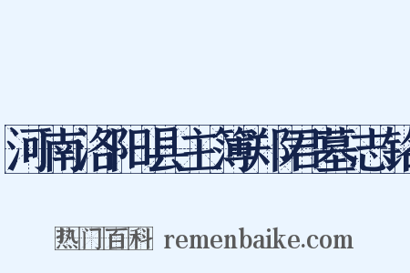 河南洛阳县主簿郑君墓志铭是什么意思的图片